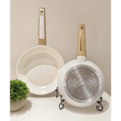 Sartén BIANCO de 28 cm crema/marrón