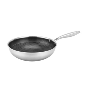 Sartén Wok KITCHISIMO 28 cm de acero inoxidable