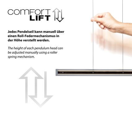 Schöner Wohnen 11316-18 - Lámpara colgante LED regulable LENA LED/32W/230V, negra