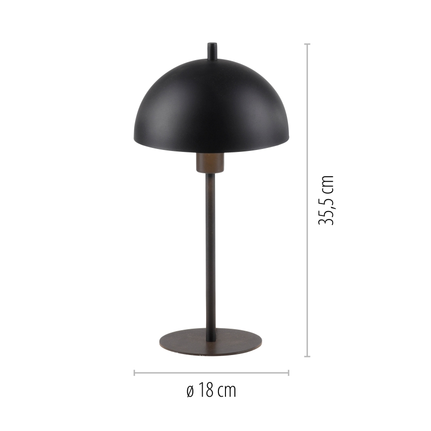 Schöner Wohnen 11726-18 - Lámpara de mesa ALI 1xE14/15W/230V negra