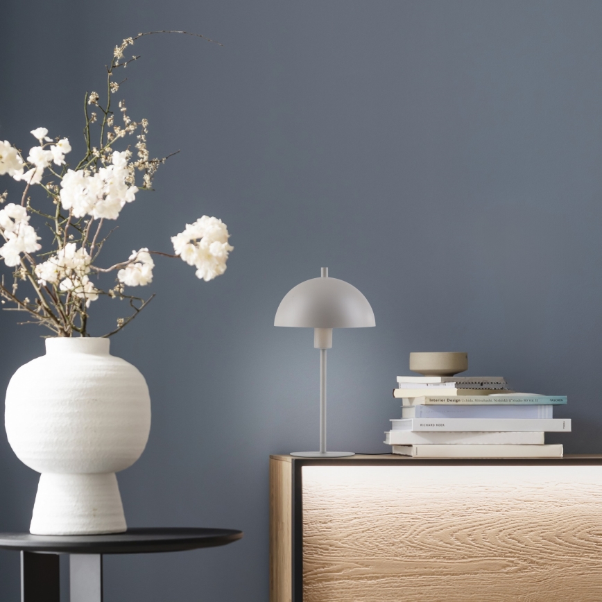 Schöner Wohnen 11726-39 - Lámpara de mesa ALI 1xE14/15W/230V gris