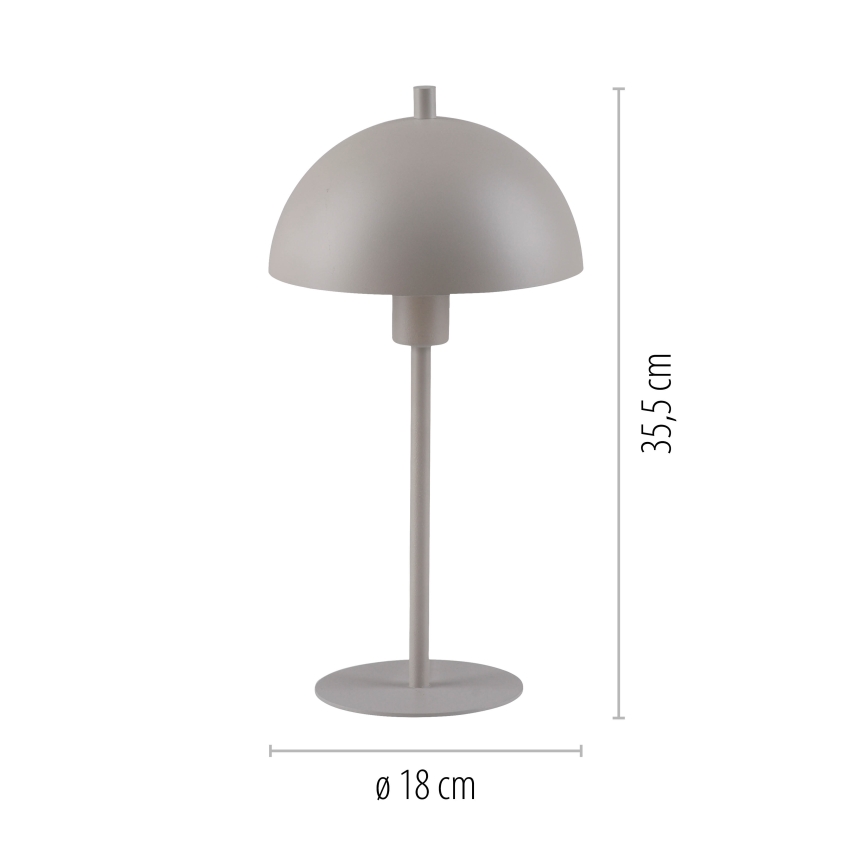 Schöner Wohnen 11726-39 - Lámpara de mesa ALI 1xE14/15W/230V gris