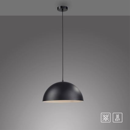 Schöner Wohnen 11728-18 - Lámpara colgante con cable ALI 1xE27/25W/230V Ø 38 cm negra
