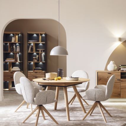 Schöner Wohnen 11728-39 - Lámpara colgante con cable ALI 1xE27/25W/230V Ø 38 cm gris