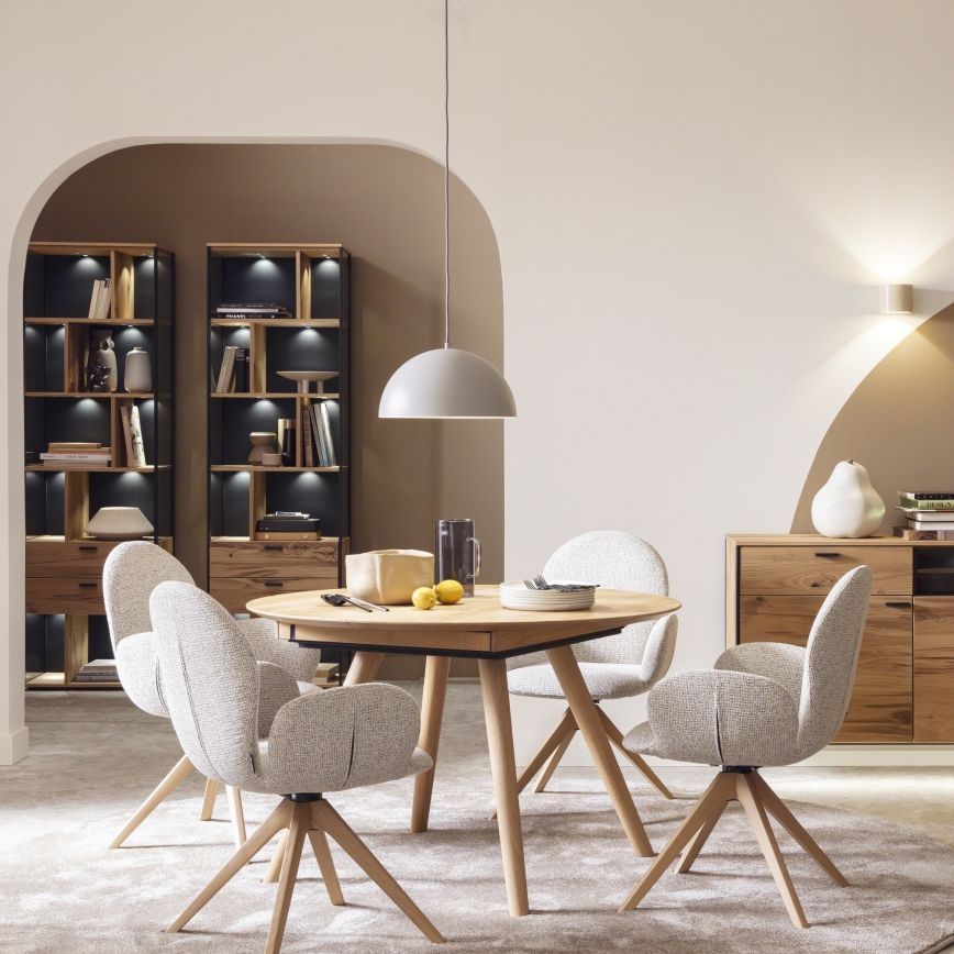 Schöner Wohnen 11728-39 - Lámpara colgante con cable ALI 1xE27/25W/230V Ø 38 cm gris