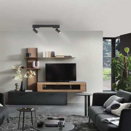 Schöner Wohnen 11793-18 - Foco LED empotrable DANTE 2xGU10/10W/230V + LED/7,2W, negro