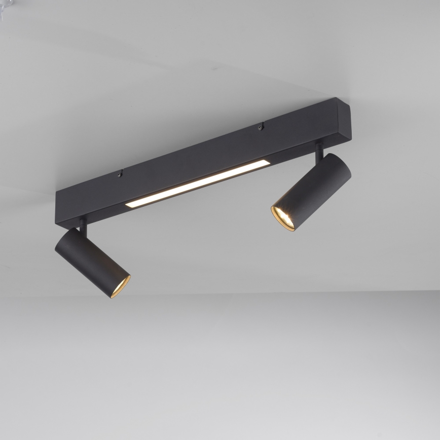 Schöner Wohnen 11793-18 - Foco LED empotrable DANTE 2xGU10/10W/230V + LED/7,2W, negro