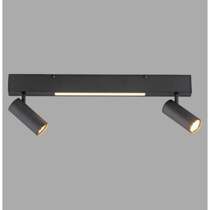 Schöner Wohnen 11793-18 - Foco LED empotrable DANTE 2xGU10/10W/230V + LED/7,2W, negro