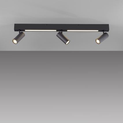 Schöner Wohnen 11794-18 - Foco orientable LED DANTE 3xGU10/10W/230V + LED/14,4W negro