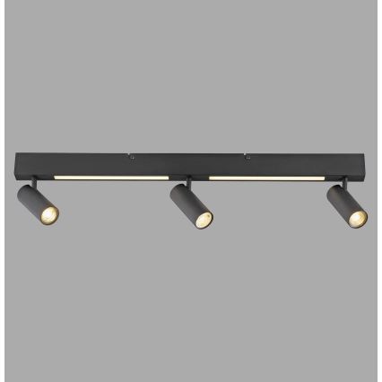 Schöner Wohnen 11794-18 - Foco orientable LED DANTE 3xGU10/10W/230V + LED/14,4W negro