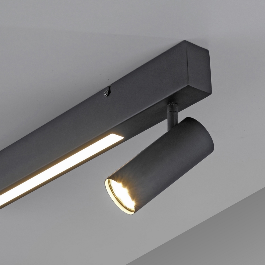 Schöner Wohnen 11794-18 - Foco orientable LED DANTE 3xGU10/10W/230V + LED/14,4W negro