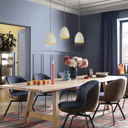 Schöner Wohnen 12541-42 - Lámpara colgante con cable TRAVENTA 3xE27/40W/230V hormigón