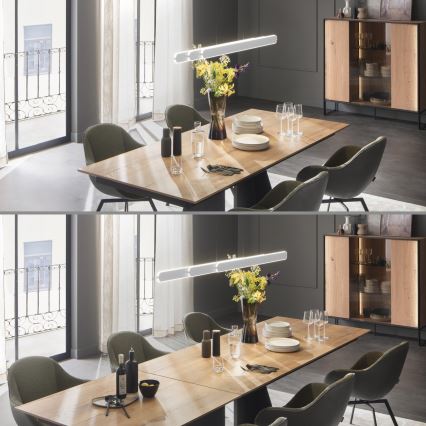 Schöner Wohnen 12577-16 - Lámpara colgante LED regulable con cable ADRIANA ROUND 2xLED/24W/230V 2700/3000/3500/4000/5000K 160 cm blanco