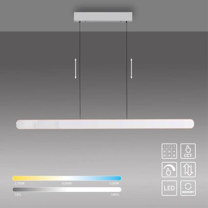 Schöner Wohnen 12577-16 - Lámpara colgante LED regulable con cable ADRIANA ROUND 2xLED/24W/230V 2700/3000/3500/4000/5000K 160 cm blanco