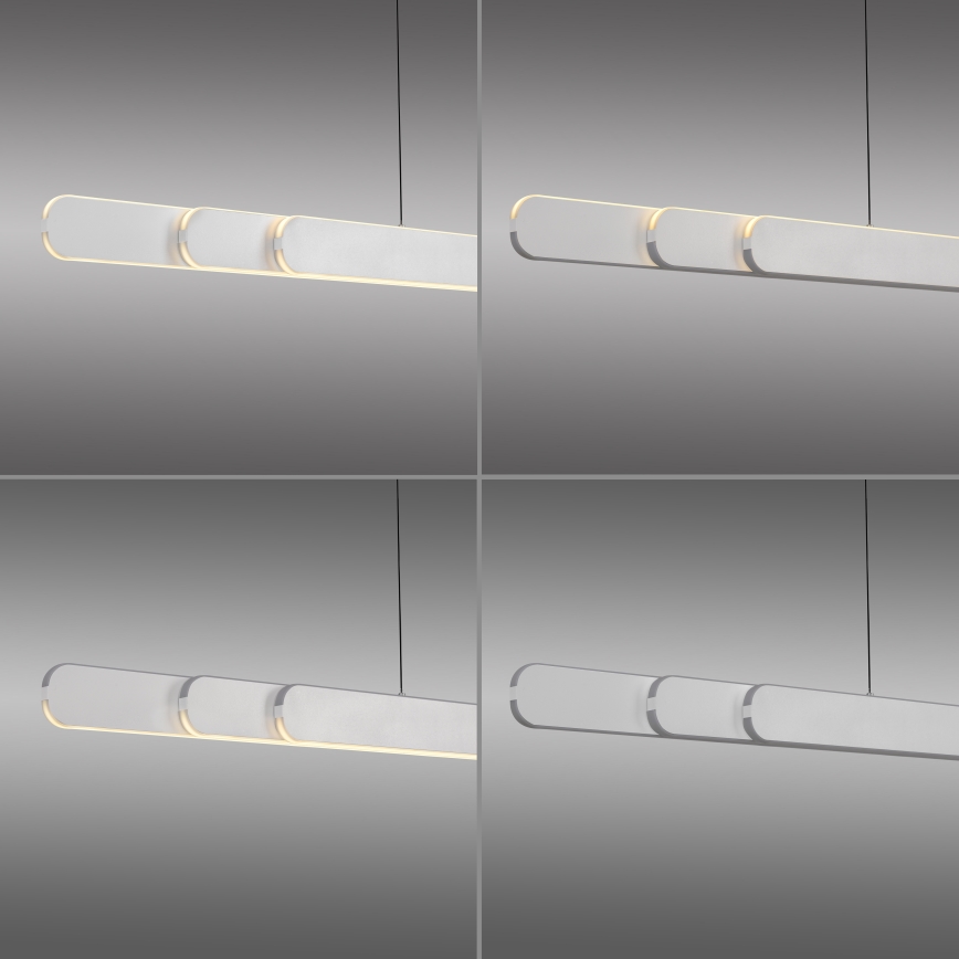 Schöner Wohnen 12577-16 - Lámpara colgante LED regulable con cable ADRIANA ROUND 2xLED/24W/230V 2700/3000/3500/4000/5000K 160 cm blanco