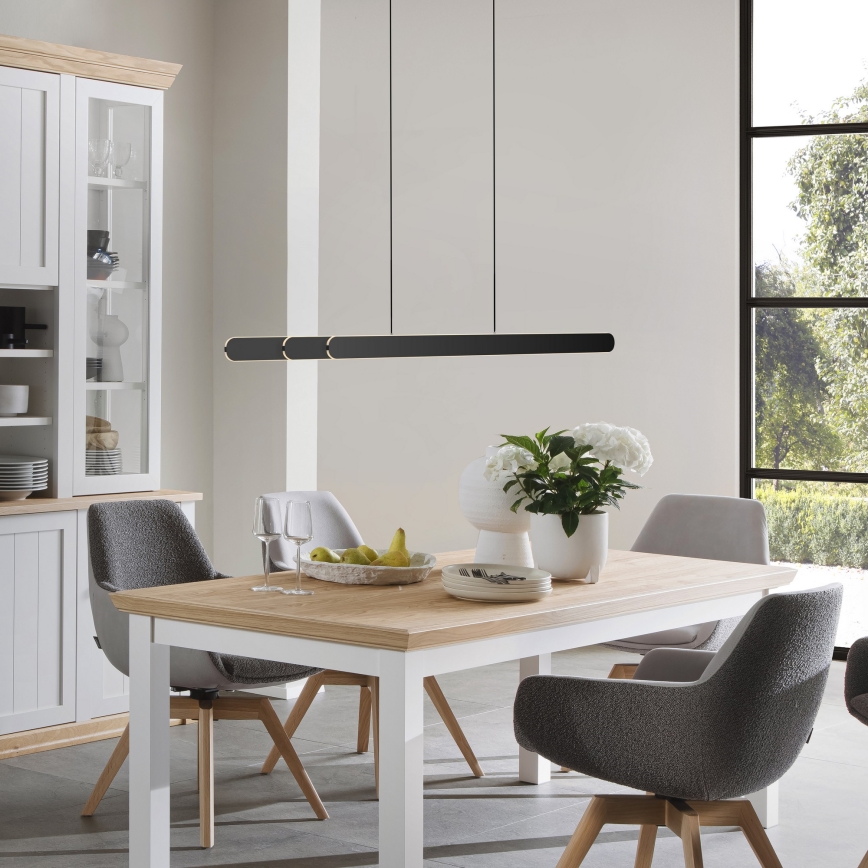 Schöner Wohnen 12577-18 - Lámpara colgante LED regulable suspendida por cable ADRIANA ROUND 2xLED/24W/230V 2700/3000/3500/4000/5000K negra