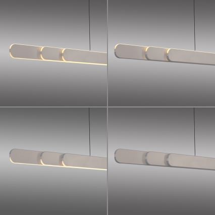 Schöner Wohnen 12577-39 - Lámpara colgante LED regulable suspendida por cable ADRIANA ROUND 2xLED/24W/230V 2700/3000/3500/4000/5000K 160 cm, gris