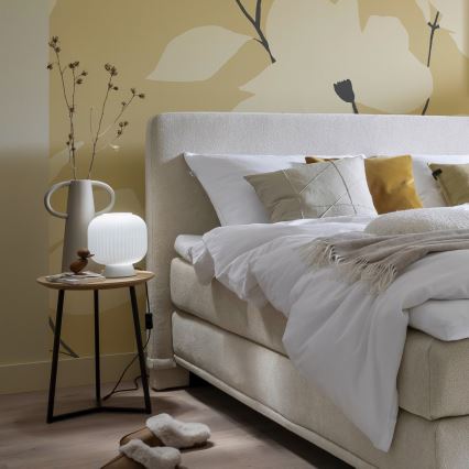 Schöner Wohnen 13573-16 - Lámpara de mesa NAMI 1xE27/25W/230V blanca