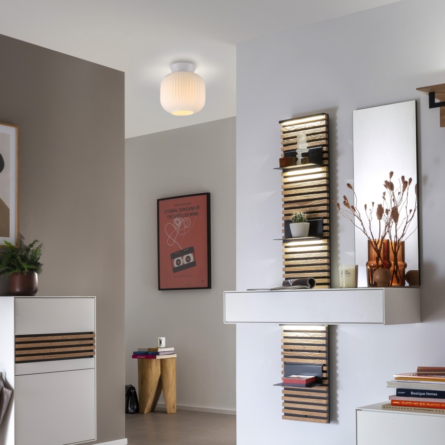 Schöner Wohnen 13574-16 - Lámpara de techo NAMI 1xE27/25W/230V Ø 20 cm blanca