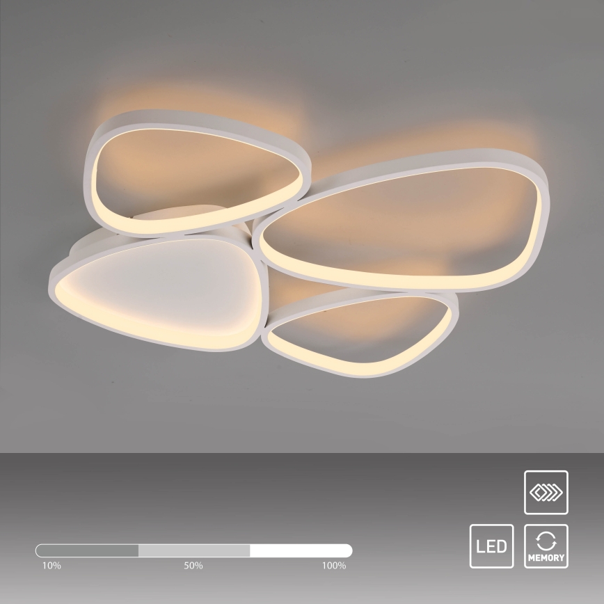 Schöner Wohnen 14038-16 - Lámpara de techo LED regulable PEBBLES LED/35,5W/230V blanca