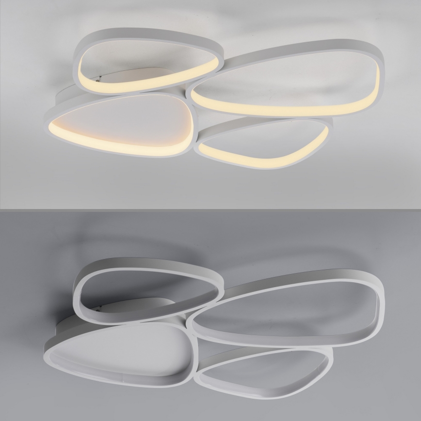 Schöner Wohnen 14038-16 - Lámpara de techo LED regulable PEBBLES LED/35,5W/230V blanca