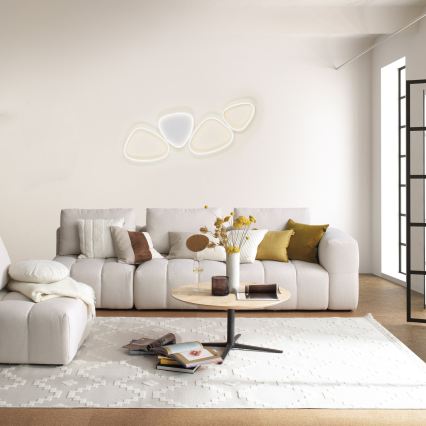 Schöner Wohnen 14039-16 - Lámpara de techo LED regulable PEBBLES LED/35,5W/230V blanco