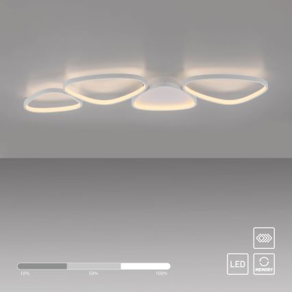 Schöner Wohnen 14039-16 - Lámpara de techo LED regulable PEBBLES LED/35,5W/230V blanco