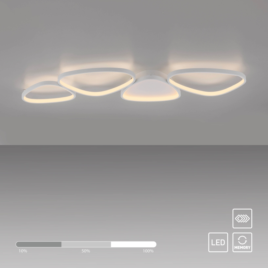 Schöner Wohnen 14039-16 - Lámpara de techo LED regulable PEBBLES LED/35,5W/230V blanco