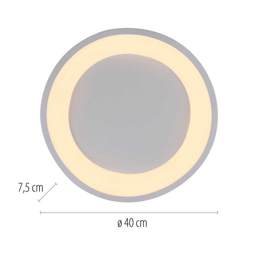 Schöner Wohnen 14233-16 - Luminaria de techo LED regulable MONTA LED/21W/230V Ø 40 cm blanca