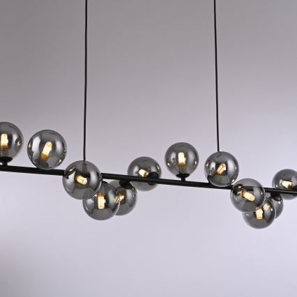 Schöner Wohnen 14504-18 - Lámpara colgante LED con cable DUBAI 13xG9/3W/230V negro/ahumado