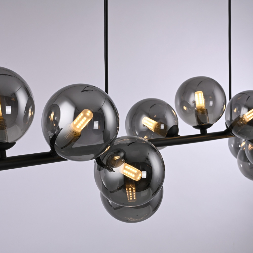 Schöner Wohnen 14504-18 - Lámpara colgante LED con cable DUBAI 13xG9/3W/230V negro/ahumado