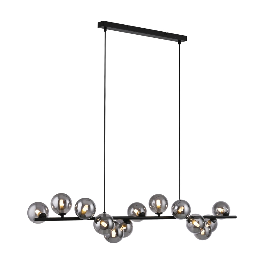 Schöner Wohnen 14504-18 - Lámpara colgante LED con cable DUBAI 13xG9/3W/230V negro/ahumado