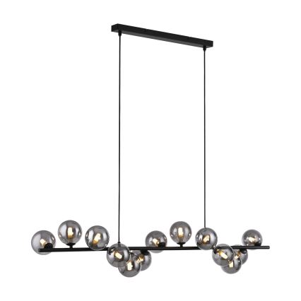 Schöner Wohnen 14504-18 - Lámpara colgante LED suspendida en cable DUBAI 13xG9/3W/230V 118 m negro/ahumado