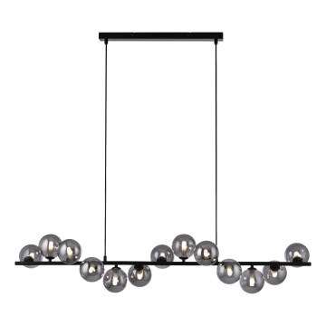 Schöner Wohnen 14504-18 - Lámpara colgante LED suspendida en cable DUBAI 13xG9/3W/230V 118 m negro/ahumado