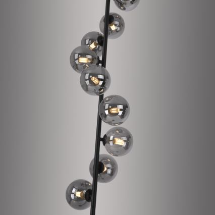 Schöner Wohnen 14506-18 - Lámpara de pie LED DUBAI 9xG9/3W/230V negro/ahumado