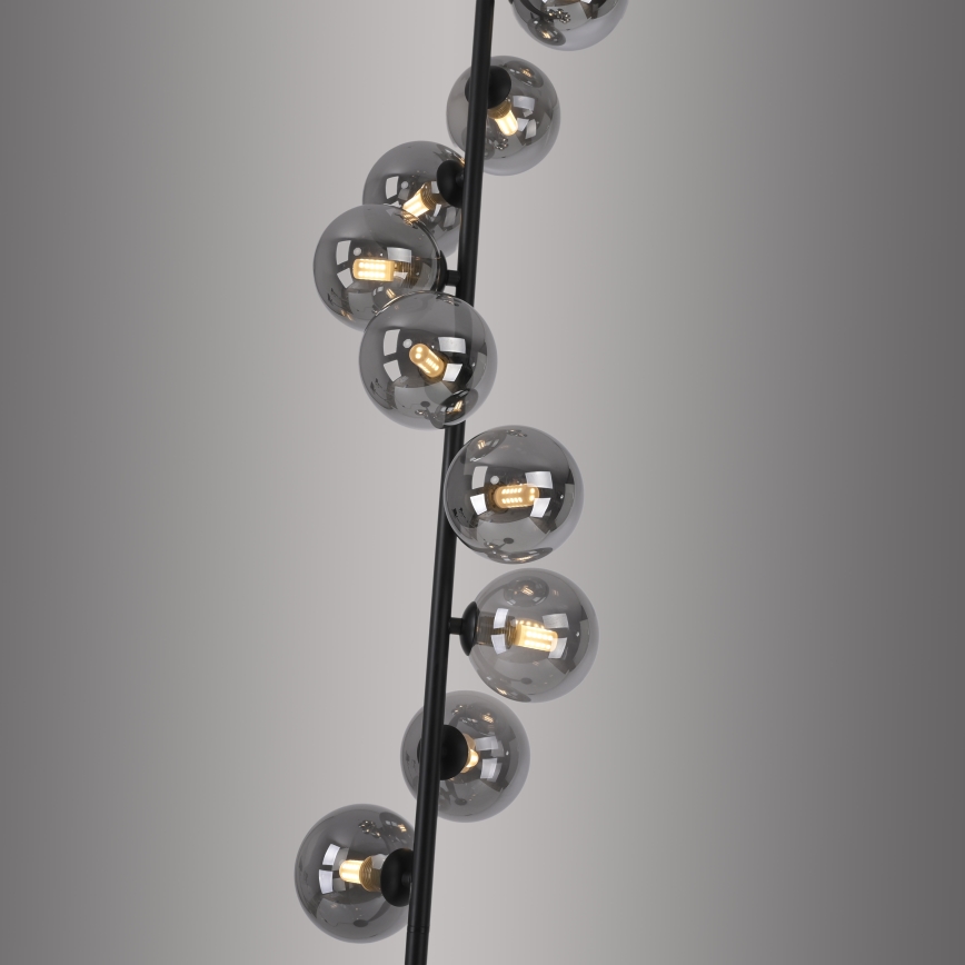 Schöner Wohnen 14506-18 - Lámpara de pie LED DUBAI 9xG9/3W/230V negro/ahumado