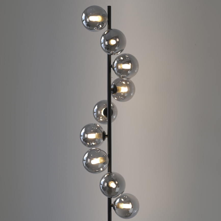 Schöner Wohnen 14506-18 - Lámpara de pie LED DUBAI 9xG9/3W/230V negro/ahumado