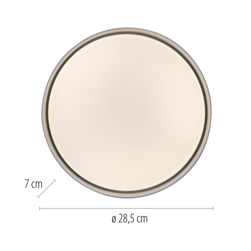 Schöner Wohnen 14593-16 - Lámpara de techo LED regulable TAVOLI LED/10W/230V 2700-6500K Ø 28,5 cm blanca + mando a distancia