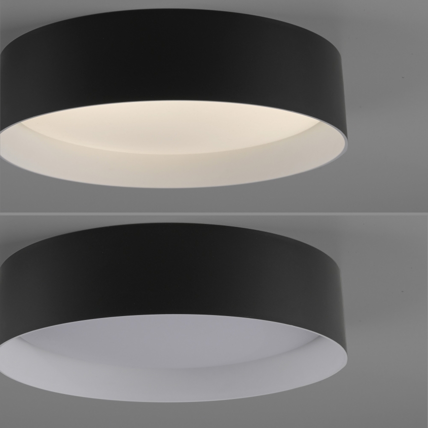 Schöner Wohnen 14593-18 - Lámpara de techo LED regulable TAVOLI, 10 W, 230 V, 2700-6500 K, Ø 28,5 cm, negro + mando a distancia