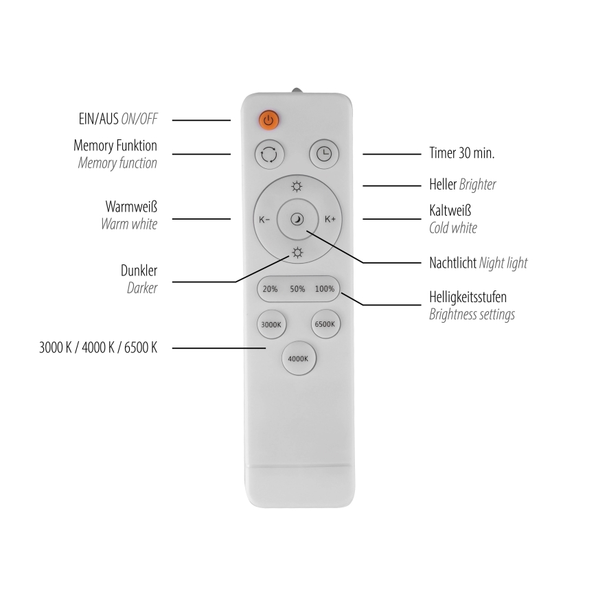 Schöner Wohnen 14593-39 - Luminaria de techo LED regulable TAVOLI LED/10W/230V 2700-6500K Ø 28,5 cm gris + mando a distancia