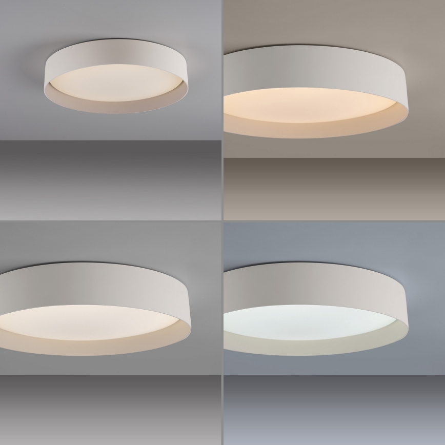 Schöner Wohnen 14594-39 - Lámpara de techo LED regulable TAVOLI LED/20W/230V 2700-6500K, diámetro 39 cm, gris + mando a distancia