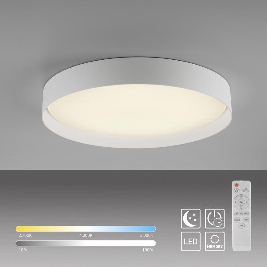 Schöner Wohnen 14595-16 - Plafón de techo LED regulable TAVOLI LED/34W/230V 2700-6500K diámetro 49 cm blanco + mando a distancia