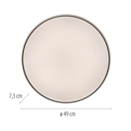 Schöner Wohnen 14595-16 - Plafón de techo LED regulable TAVOLI LED/34W/230V 2700-6500K diámetro 49 cm blanco + mando a distancia