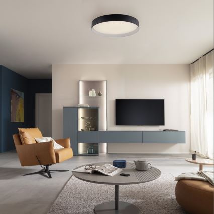 Schöner Wohnen 14595-18 - Lámpara de techo LED regulable TAVOLI LED/34W/230V 2700-6500K Ø 49 cm negra + mando a distancia