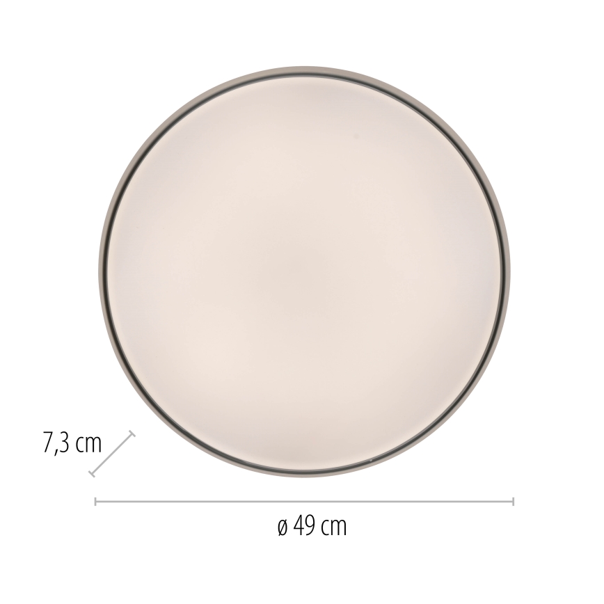 Schöner Wohnen 14595-18 - Lámpara de techo LED regulable TAVOLI LED/34W/230V 2700-6500K Ø 49 cm negra + mando a distancia