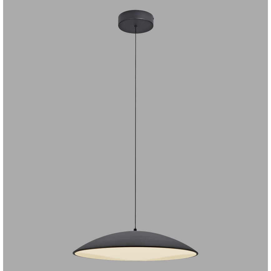 Schöner Wohnen 14607-18 - Lámpara colgante regulable con cable LENTE LED/23W/230V Ø 50 cm negro