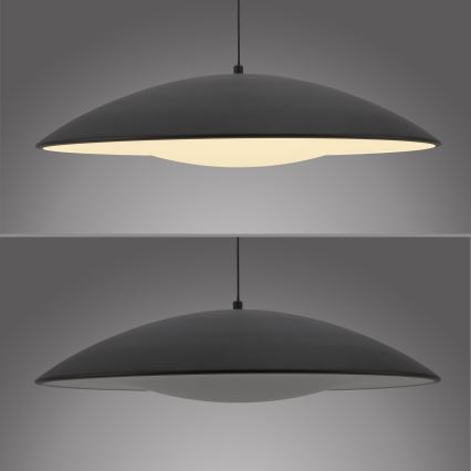 Schöner Wohnen 14607-18 - Lámpara colgante regulable con cable LENTE LED/23W/230V Ø 50 cm negro