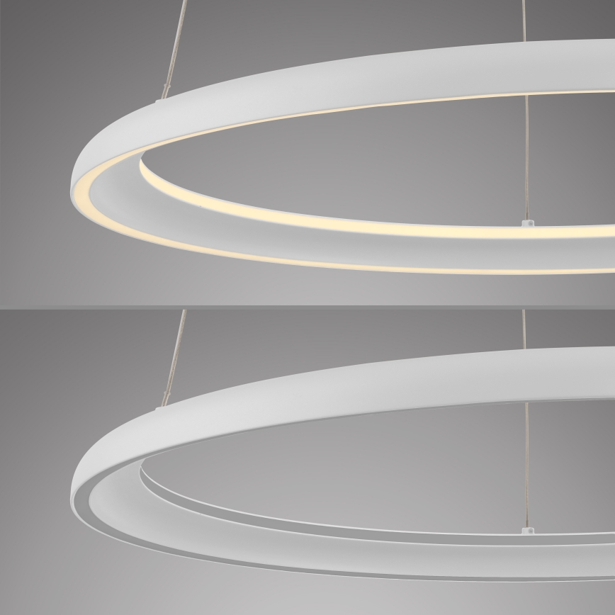 Schöner Wohnen 15570-16 - Lámpara colgante regulable con cable QUILLO LED/36W/230V Ø 60 cm blanca