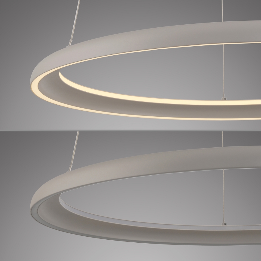 Schöner Wohnen 15570-39 - Lámpara colgante LED regulable con cable de suspensión QUILLO LED/36W/230V Ø 60 cm gris