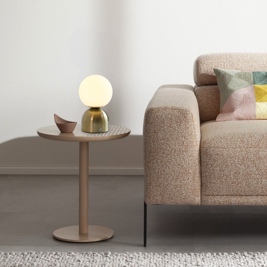 Schöner Wohnen 19218-12 - Lámpara de mesa recargable táctil regulable RUDI LED/1,2W/5V 3000-6000K 1200 mAh dorada